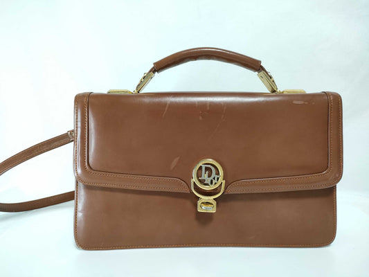 Dior Christian Dior 2-way leather bag handbag