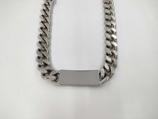 Dior ID Chain Link Necklace Silver Necklace