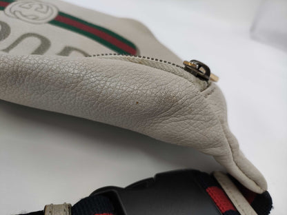 GUCCI 493869 Sherry Line Leather Waist Bag Body Bag