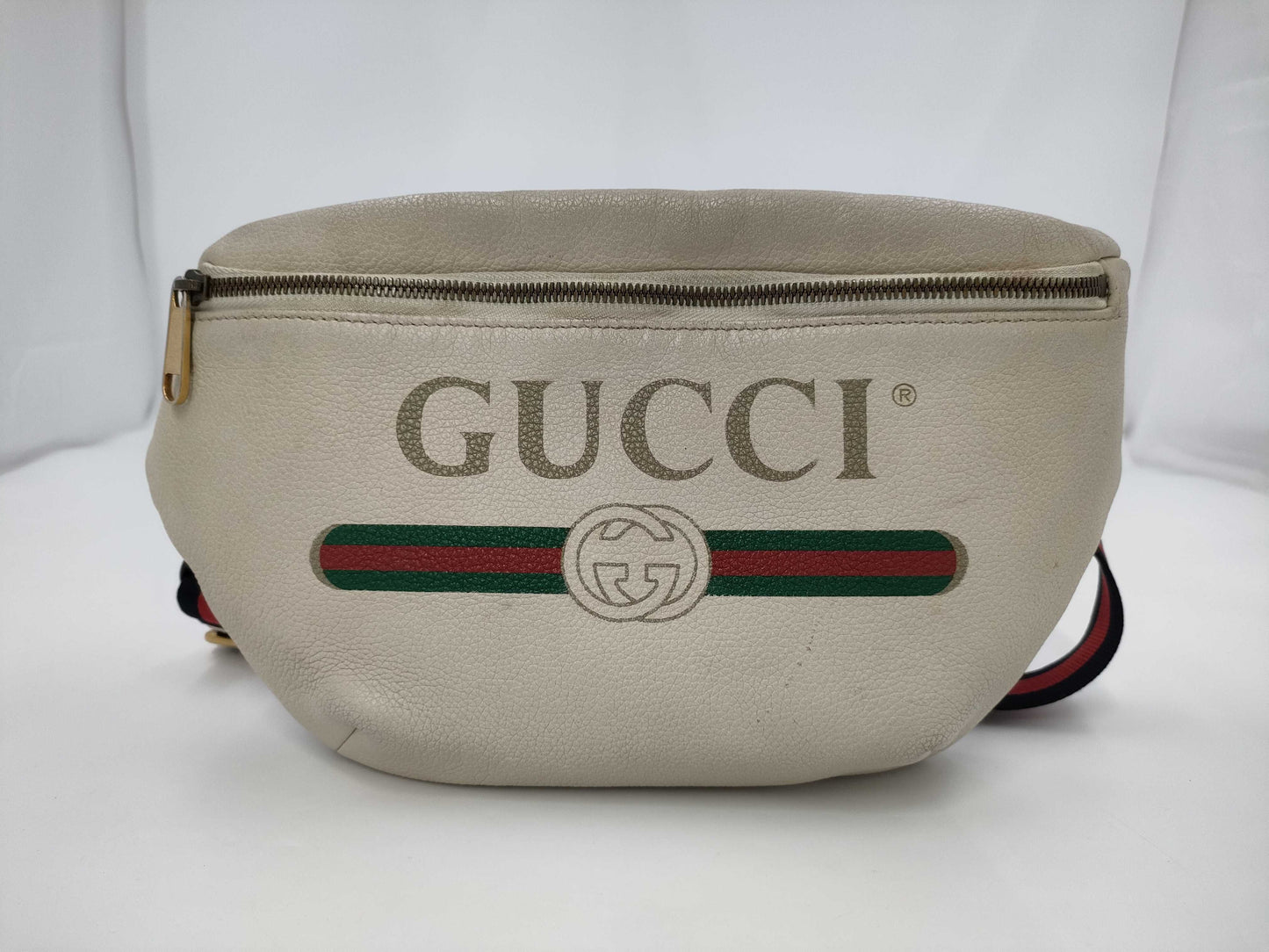 GUCCI 493869 Sherry Line Leather Waist Bag Body Bag