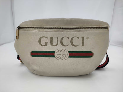 GUCCI 493869 Sherry Line Leather Waist Bag Body Bag