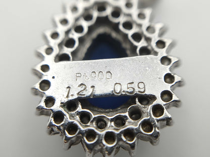 S1.21ct D0.59ct PT900 4.5g Pendant Top 