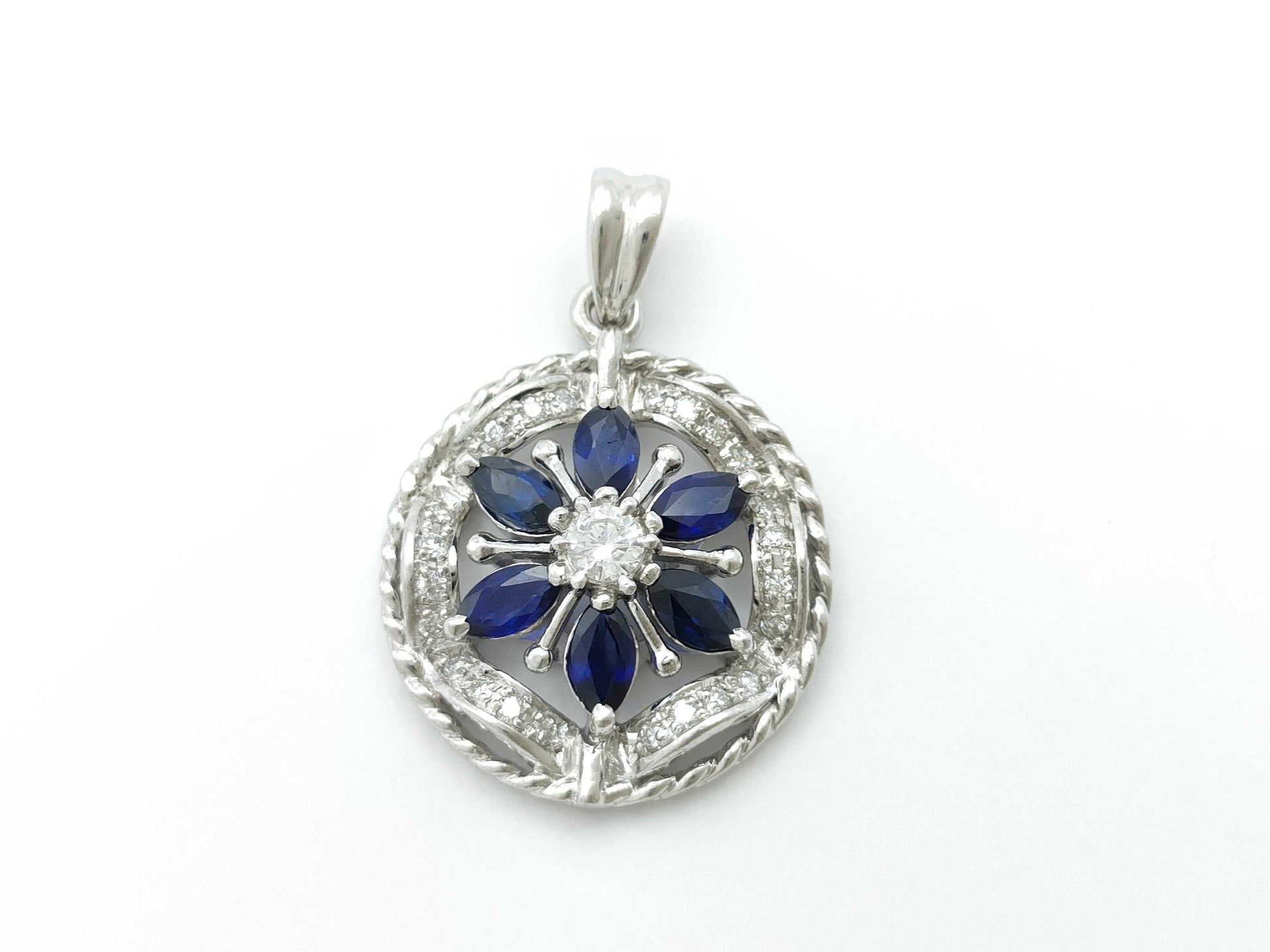S1.06ct D0.26ct PT850 6.0g Pendant Top 