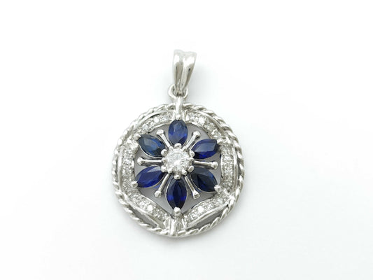 S1.06ct D0.26ct PT850 6.0g Pendant Top 