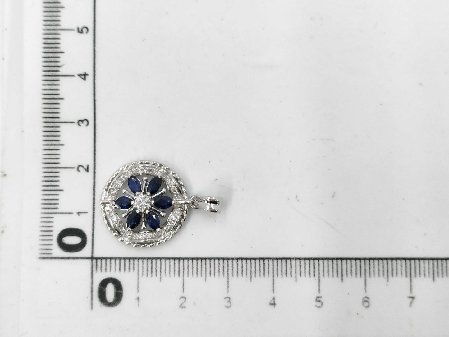 S1.06ct D0.26ct PT850 6.0g Pendant Top 