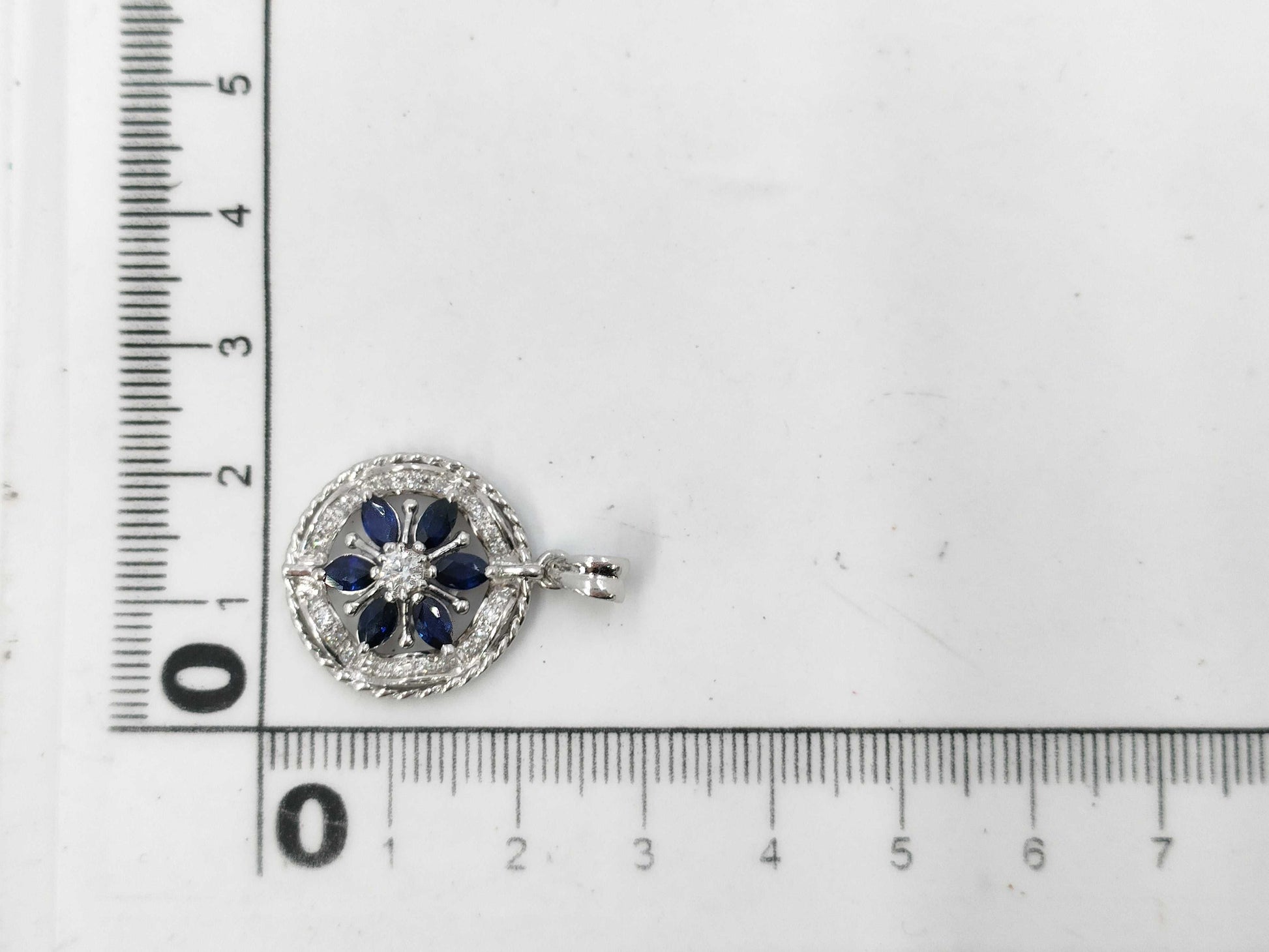 S1.06ct D0.26ct PT850 6.0g Pendant Top 
