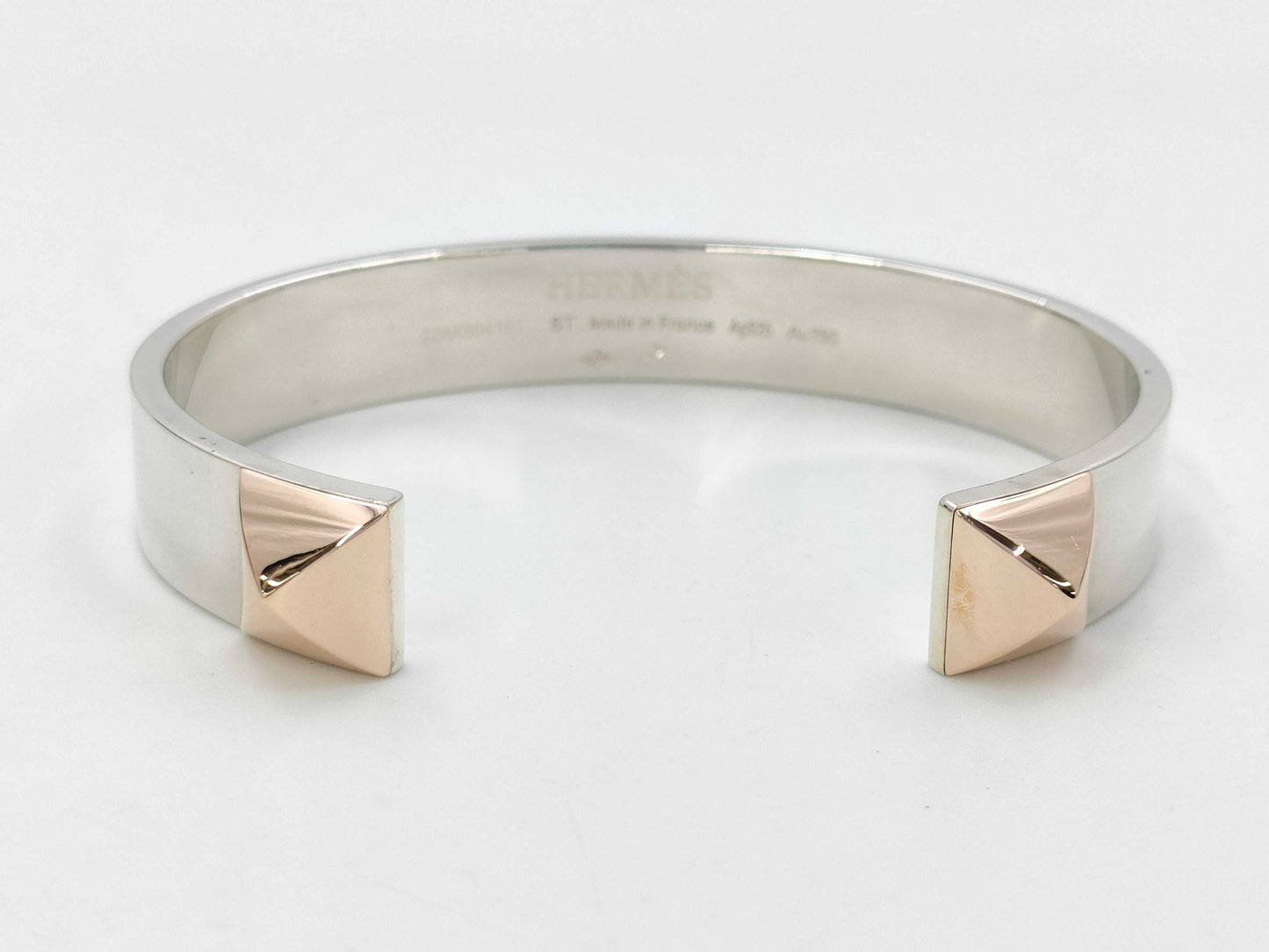 HERMES Crude H Bracelet 925 PG Bangle Bracelet Bangle
