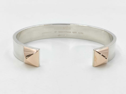HERMES Crude H Bracelet 925 PG Bangle Bracelet Bangle