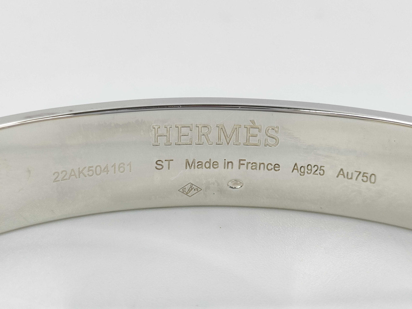 HERMES Crude H Bracelet 925 PG Bangle Bracelet Bangle