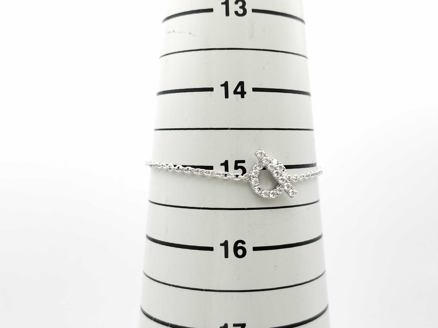 HERMES Finesse SH D0.55ct WG Au750 4.1g Bracelet/Bangle 