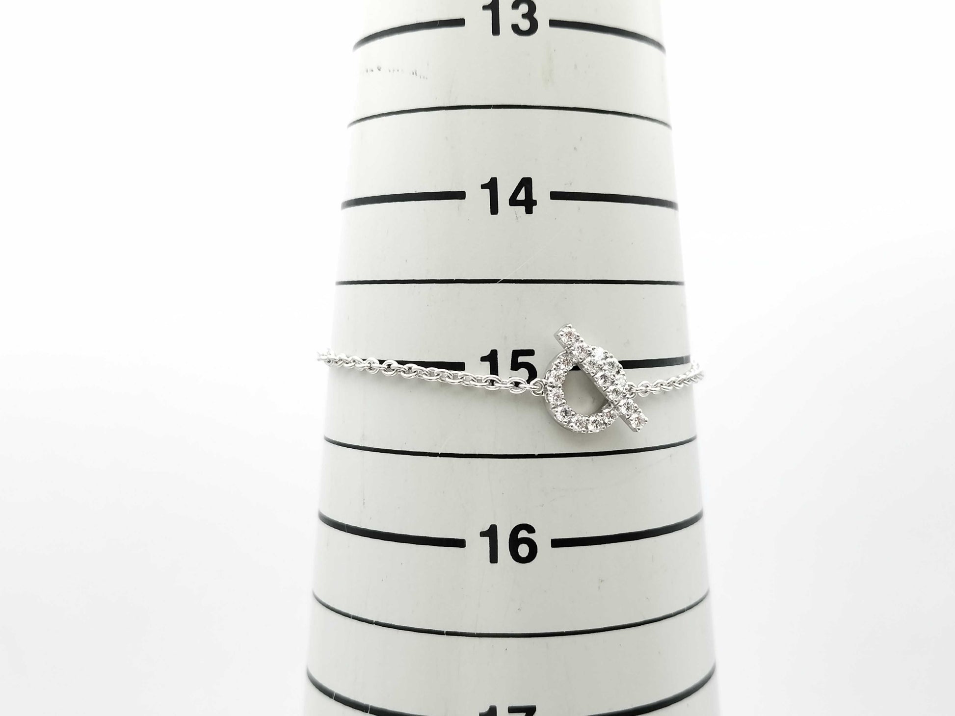 HERMES Finesse SH D0.55ct WG Au750 4.1g Bracelet/Bangle 
