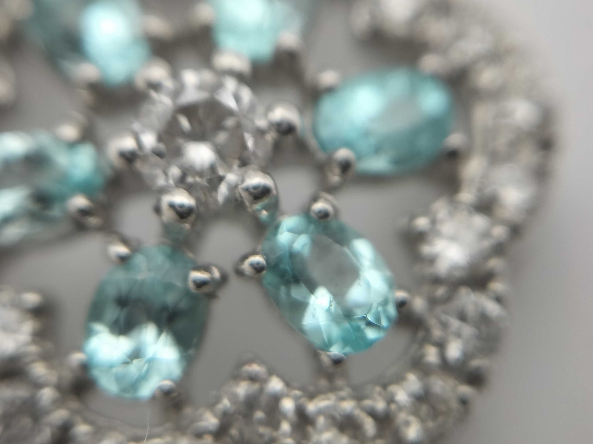 Paraiba tourmaline 0.17ct D0.18ct PT950 1.4g pendant top 