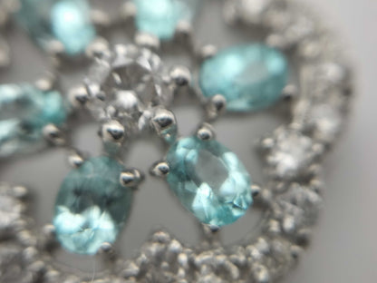 Paraiba tourmaline 0.17ct D0.18ct PT950 1.4g pendant top 