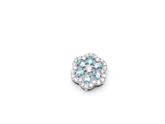 Paraiba tourmaline 0.17ct D0.18ct PT950 1.4g pendant top 