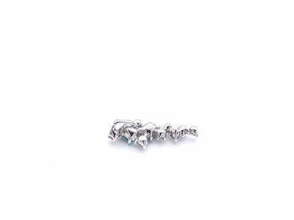 Paraiba tourmaline 0.23ct D0.21ct K18WG 1.0g pendant top 