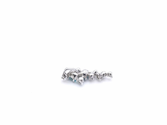 Paraiba tourmaline 0.23ct D0.21ct K18WG 1.0g pendant top 