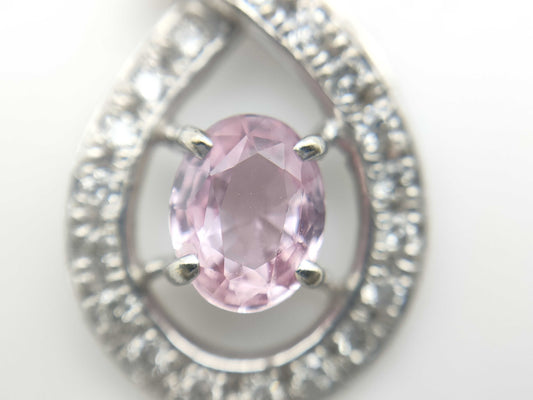 S 0.86ct D 0.23ct K18WG 2.5g Pendant Top 