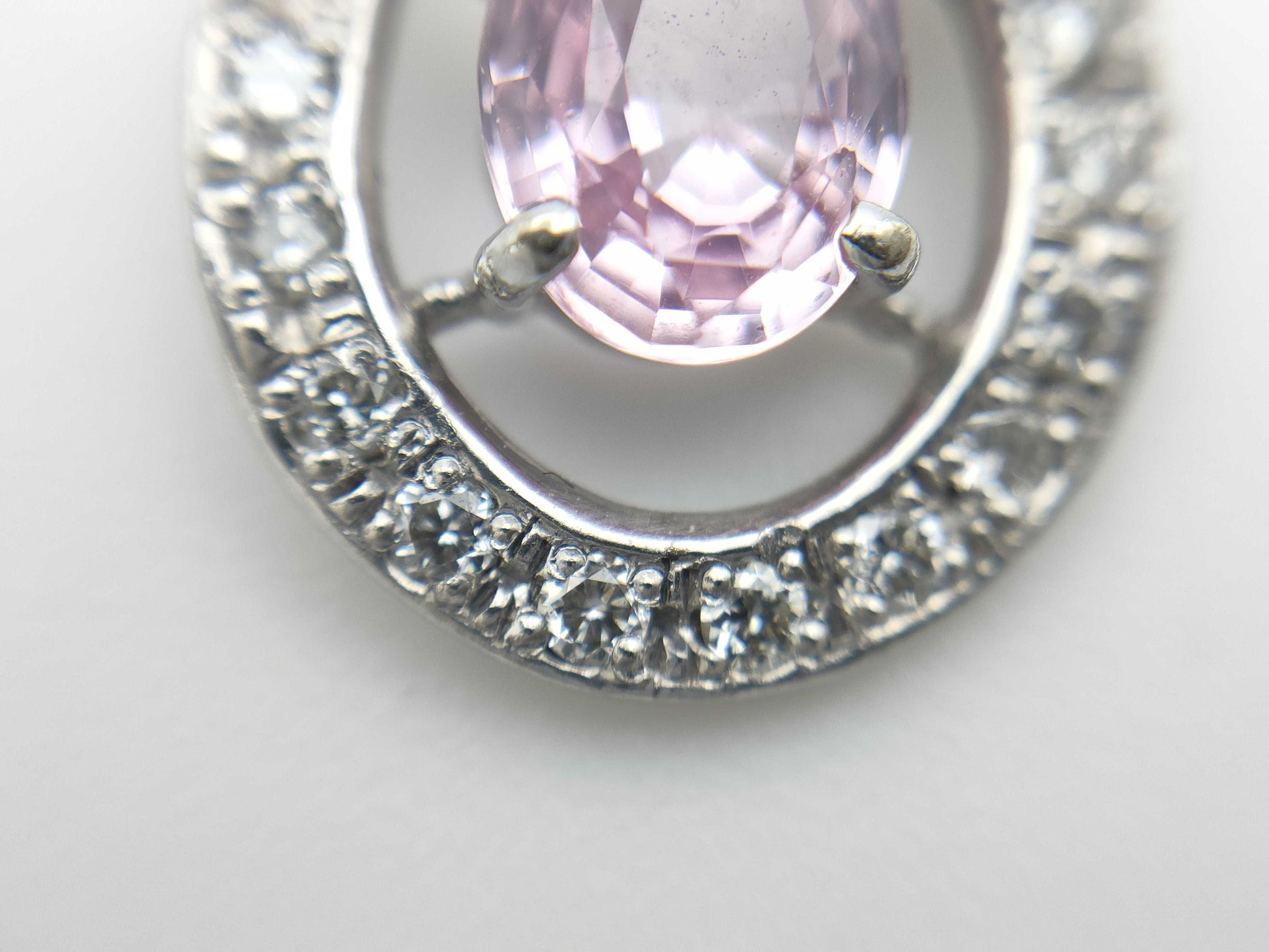 S 0.86ct D 0.23ct K18WG 2.5g Pendant Top 