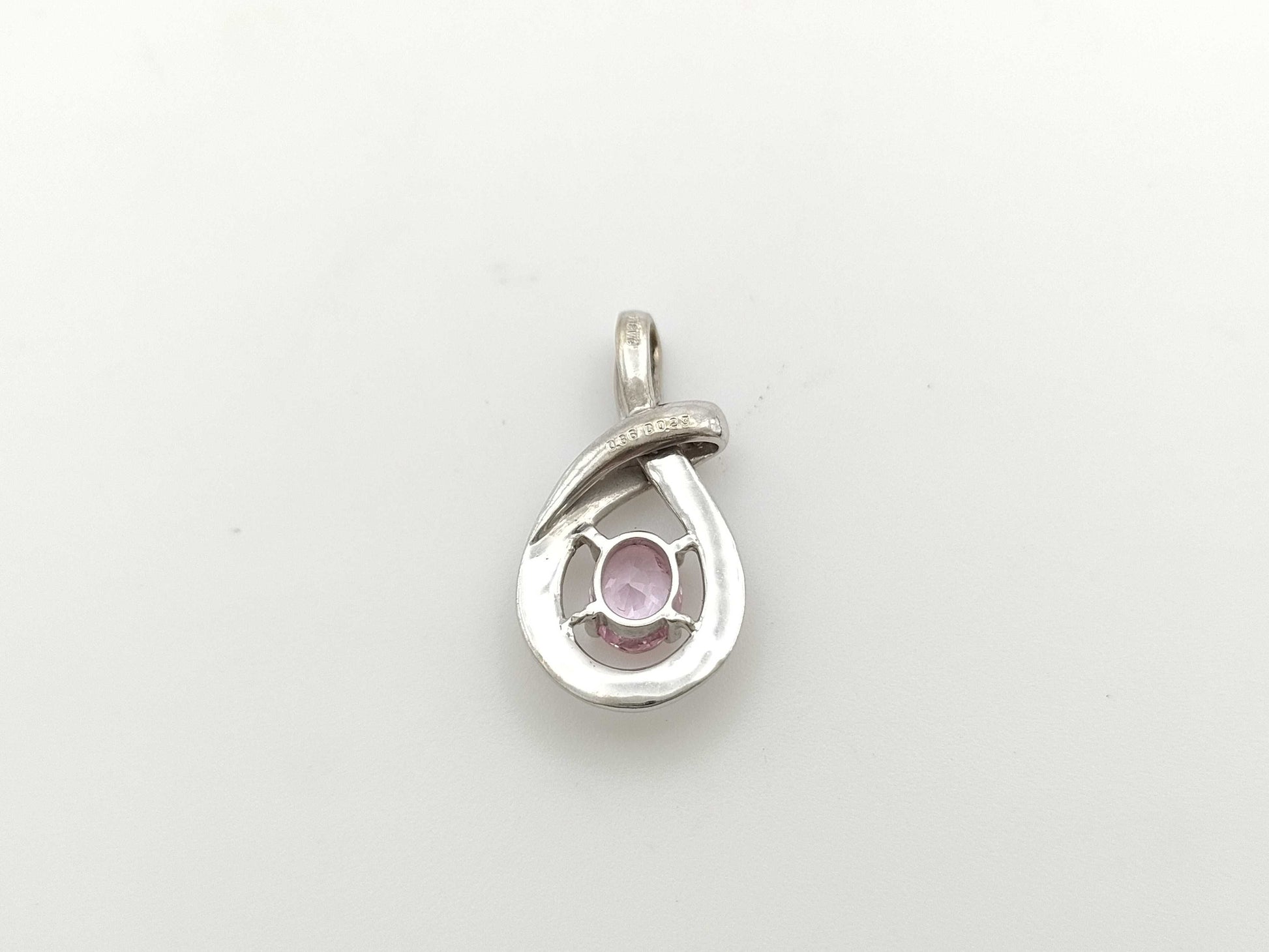 S 0.86ct D 0.23ct K18WG 2.5g Pendant Top 