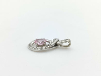 S 0.86ct D 0.23ct K18WG 2.5g Pendant Top 