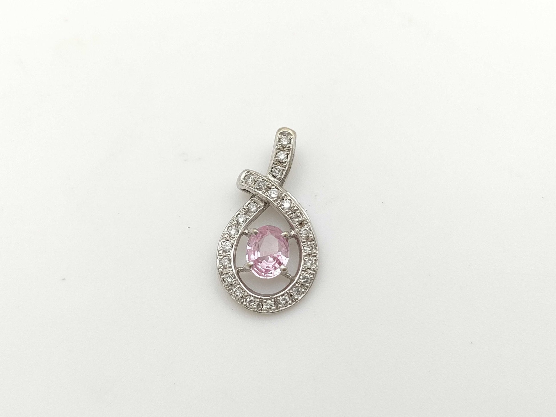 S 0.86ct D 0.23ct K18WG 2.5g Pendant Top 