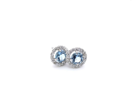 AQ0.570/0.553ct D0.15/0.15ct PT950/900 4.4g Earrings 