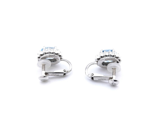 AQ1.57ct D0.22ct K14WG 5.6g Earrings 