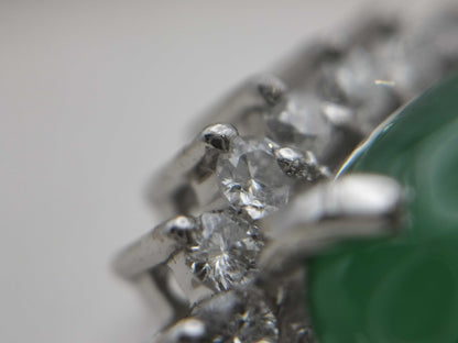 Jadeite 2.95ct D0.26ct Pt900 5.3g Earrings 