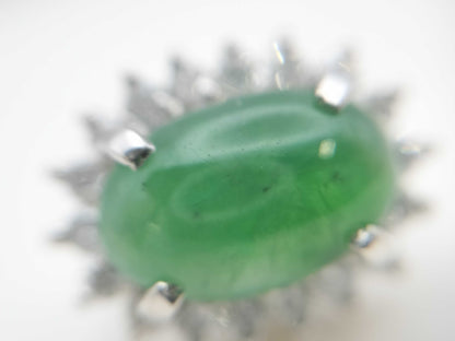 Jadeite 2.95ct D0.26ct Pt900 5.3g Earrings 