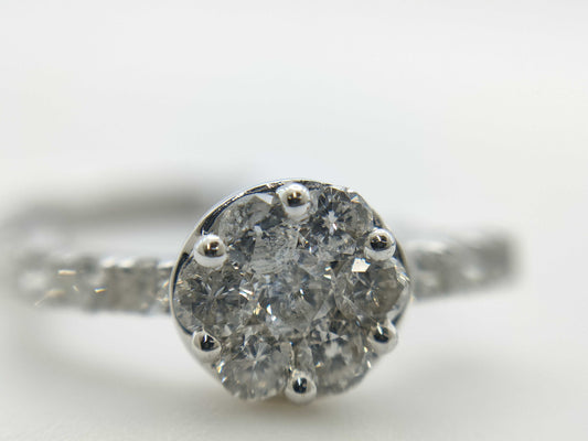 D0.35/0.35ct K18WG 2.6g Earrings 