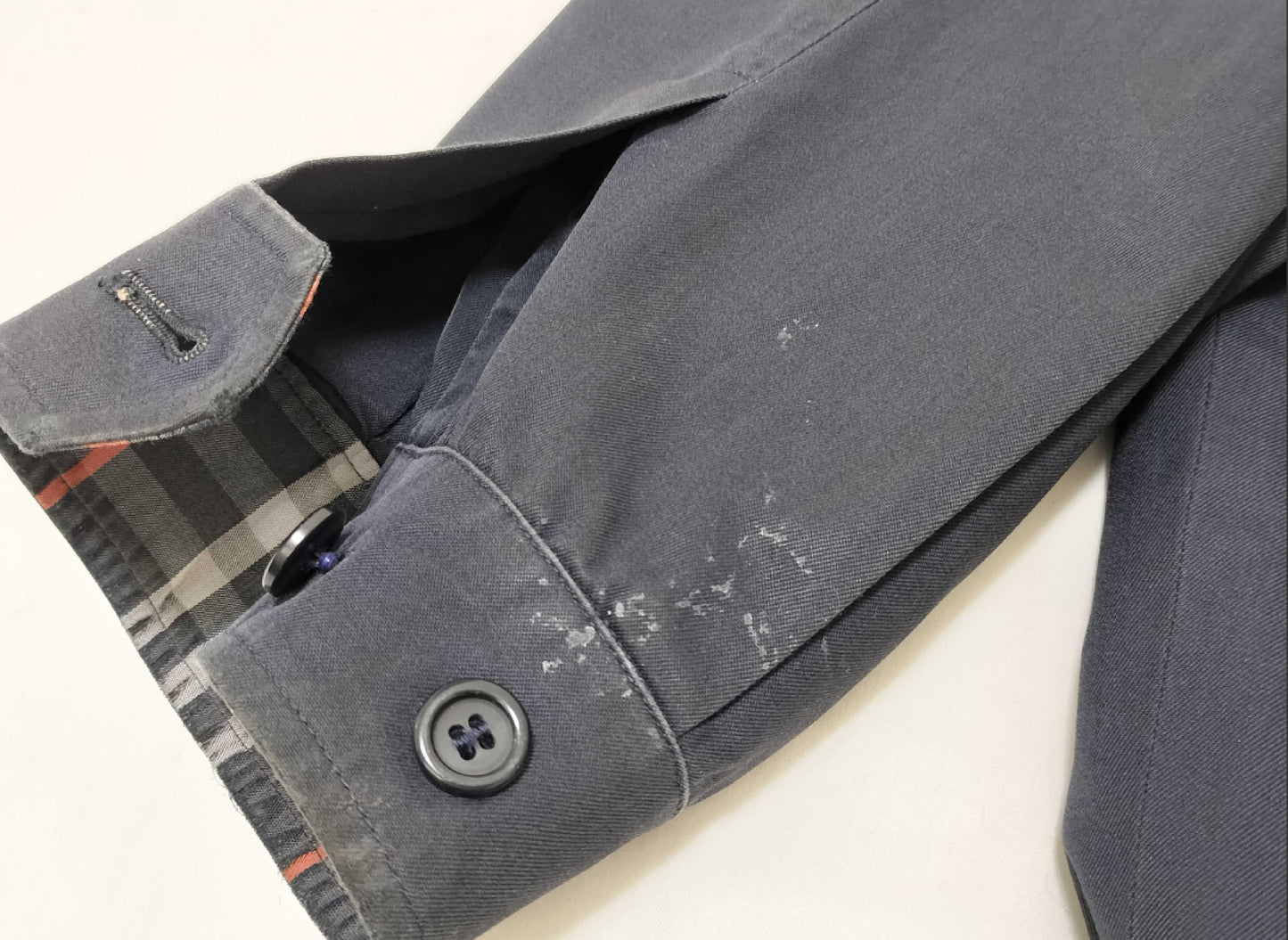BURBERRY Nova Check Lining Zip-Up Jacket Navy
