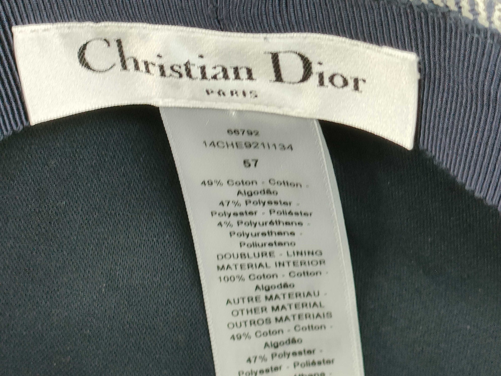 Dior Trotter Dior Check Cap Other Accessories