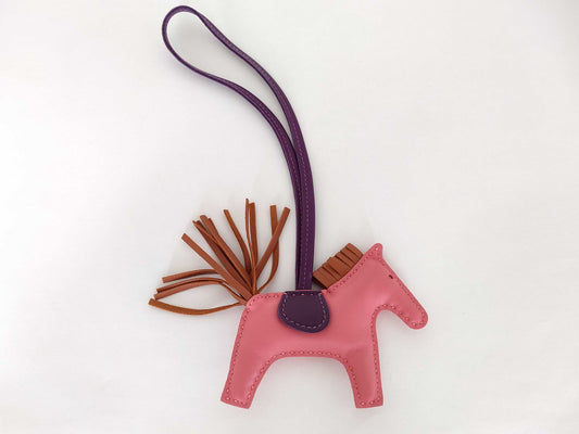 HERMES Rodeo PM Rose Azalee Violet Pain d'Epice Charm