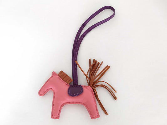 HERMES Rodeo PM Rose Azalee Violet Pain d'Epice Charm