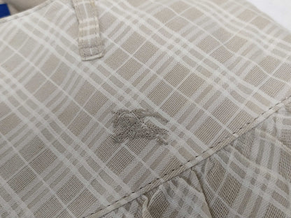 BURBERRY Blue Label London Skirt, Horse Logo Check, Cotton, Beige, FX523-418-40 #38