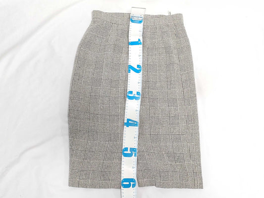 Burberrys Skirt, Check, Silk, Wool, White, Black, FXA95-130 #9 Skirt