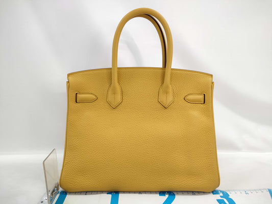 HERMES Birkin 30 Togo Jaune Ambre D engraved handbag