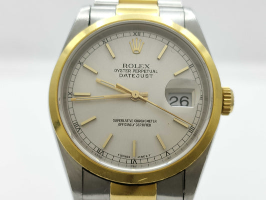 ROLEX Datejust 16203 U143621 Silver Dial Men's Watch