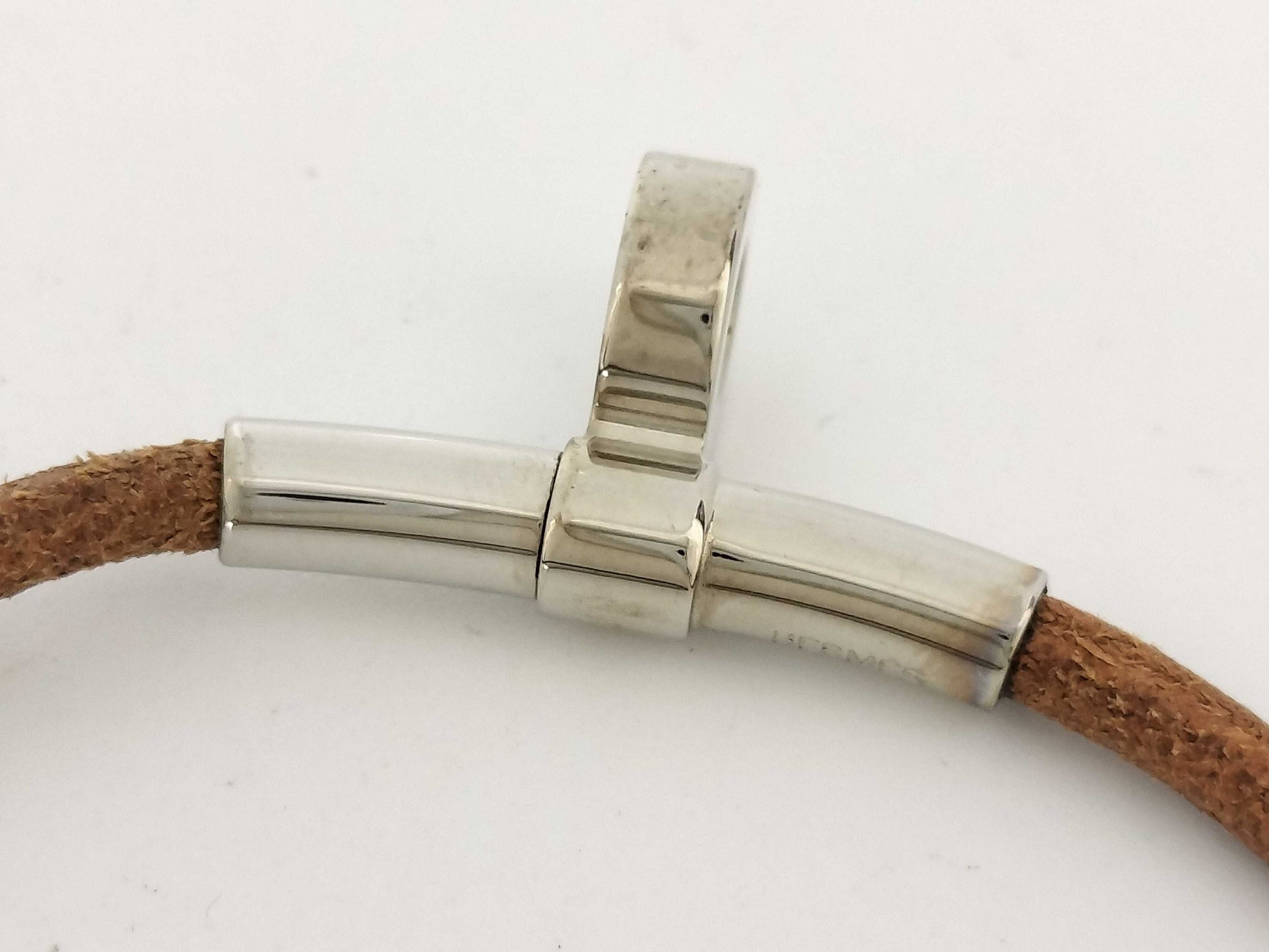 HERMES Leather Bracelet Bracelet Bangle