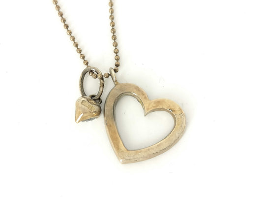 4℃ SV925 Rhinestone Heart Necklace