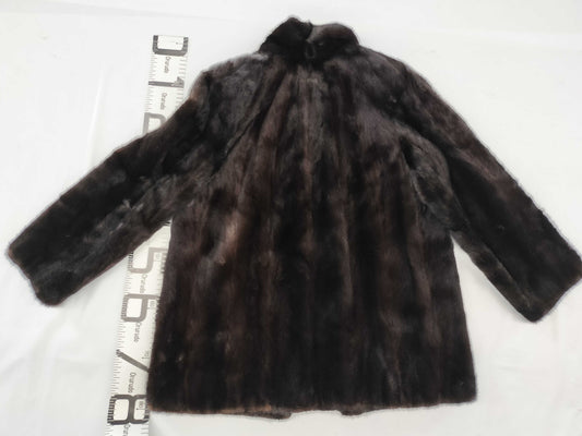 Black Jewel Mink Fur Coat Size 15 Coat