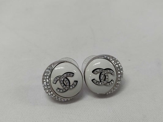 CHANEL Coco Mark Rhinestone Earrings C22C