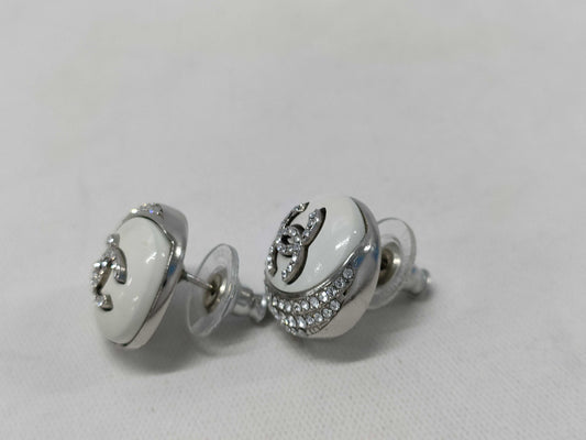 CHANEL Coco Mark Rhinestone Earrings C22C