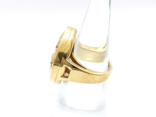 Cartier Pasha Grit Shell #53 Yellow Gold 750 26.0g Ring 