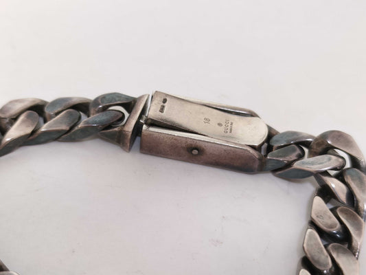 GUCCI Bracelet, Curb Chain #18, SV925, 37.9g