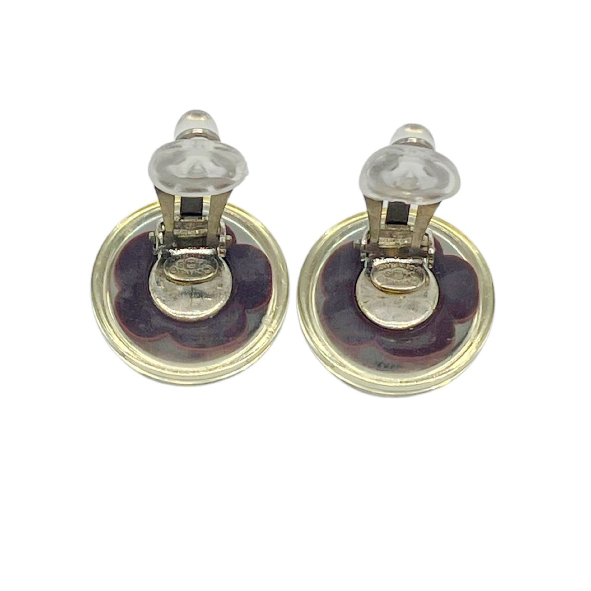 CHANEL Camellia 04S Coco Mark Earrings