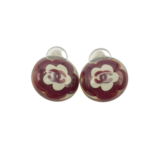 CHANEL Camellia 04S Coco Mark Earrings