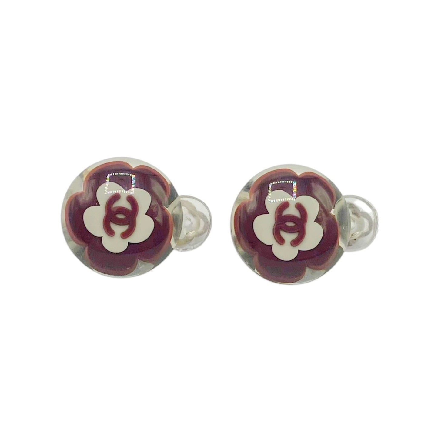 CHANEL Camellia 04S Coco Mark Earrings