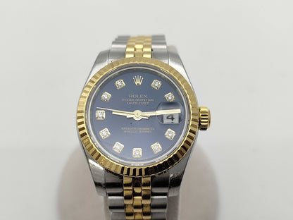ROLEX 179173G Z312360 Blue Dial Women's Watch