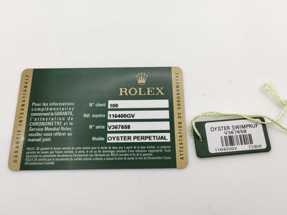 ROLEX 116400GV V367658 Black Dial Men's Watch